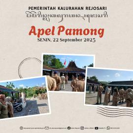 Apel Pamong Kalurahan Rejosari, Senin, 22 September 2025